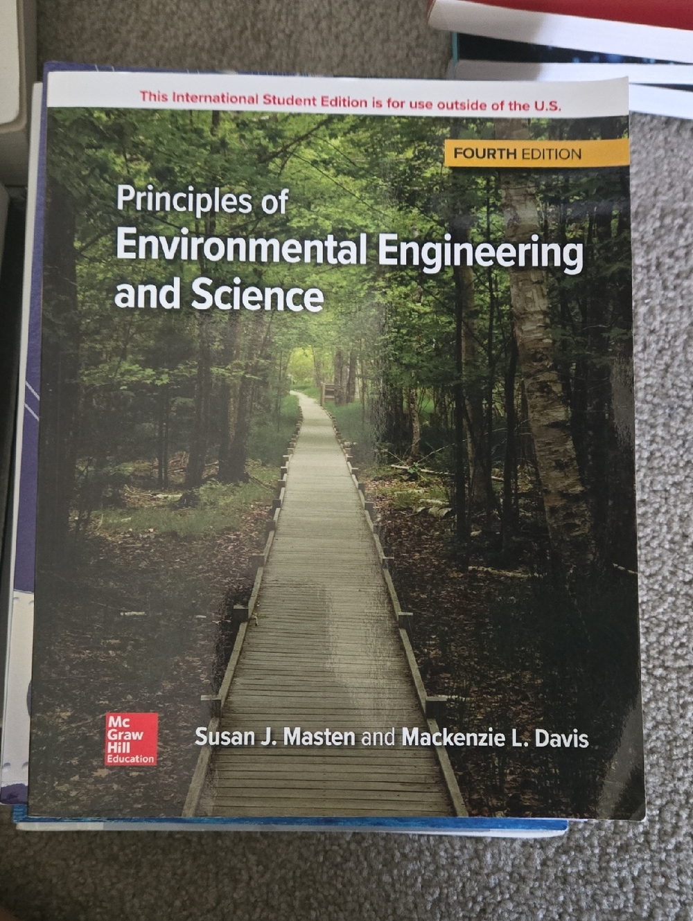 Principles of Environmental Engineering & Science By Susan J. Davis, Mackenzie L